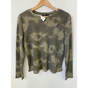 RDI themal waffle knit long sleeve tie dye top NEW WITH TAGS